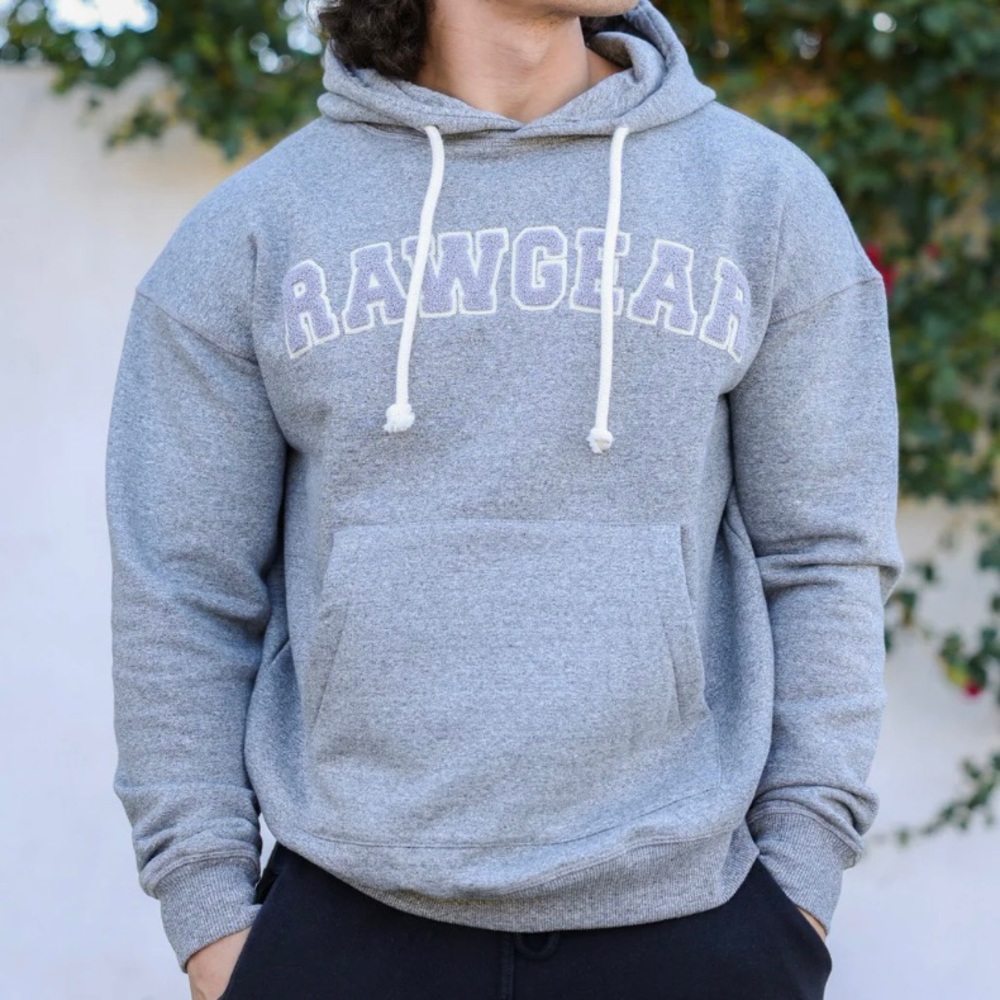 NWT RAWGEAR Chenille Patch Logo Hoodie - BM531